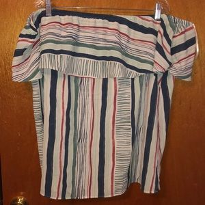 18/20 Striped Off the Shoulder Shirt